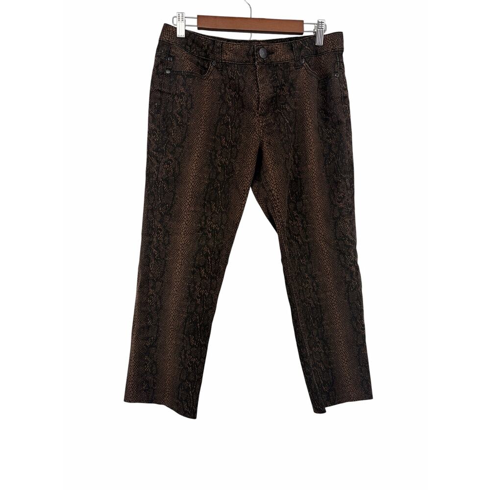 Liverpool Jeans Company Snake Print Straight Leg‎ Jeans Women's Size 10 Mid Rise - Picture 6 of 8